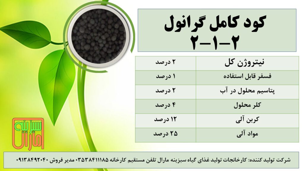 کود کامل و گرانوله 2-1-2